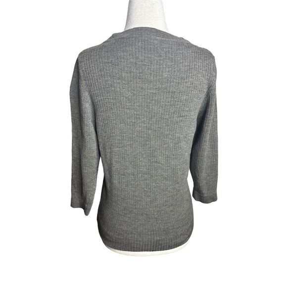 Bernhard Altmann Vintage 100% Merino Wool Gray Cardigan Sweater Est Size Sml - Picture 2 of 5